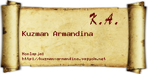 Kuzman Armandina névjegykártya